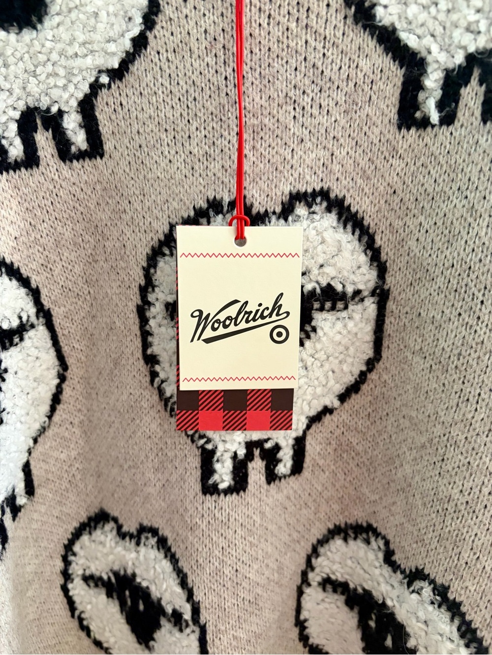Woolrich x Target Sheep Print Pullover Crewneck Sweater Taupe Lamb Size XL - Picture 3 of 8
